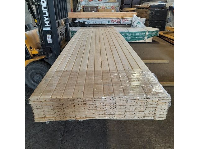 Ca. 195x vuren saunaschrootjes, 1,6 x 9,5 x 420 cm - afbeelding 2 van  7