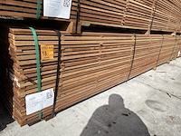Ca. 198x guyana teak beschoeiingsplanken, 20x100mm, lengte 400cm - afbeelding 4 van  4