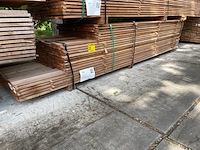 Ca. 198x guyana teak beschoeiingsplanken, 20x100mm, lengte 58/250cm, 92/300cm, 48/350cm - afbeelding 4 van  4