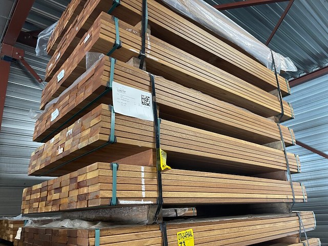 Ca. 198x guyana teak planken geschaafd, 25x90mm, lengte 185cm - afbeelding 4 van  4
