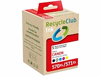 Ca. 19x canon 570xl/571xl inktcartridge multipack, recycleclub