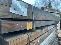 Ca. 19x douglas balken fijnbezaagd, 100x100mm, lengte 300cm - afbeelding 2 van  3