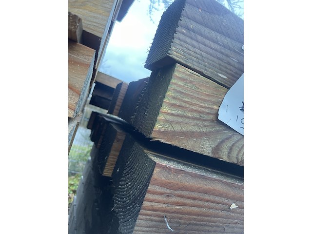 Ca. 19x douglas balken fijnbezaagd, 100x100mm, lengte 300cm - afbeelding 3 van  3