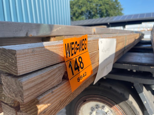 Ca. 19x douglas regels fijnbezaagd, 32x45mm, lengte 400cm - afbeelding 2 van  3