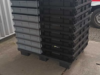 Ca. 19x grote bakken met deksel in 2 kleuren, grijs / chroom - afbeelding 4 van  5