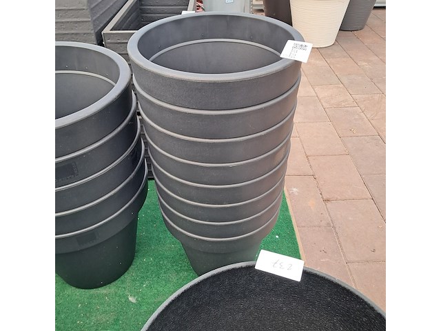 Ca. 19x kunststof/ metalen bloempot, o.a. geli - afbeelding 9 van  13