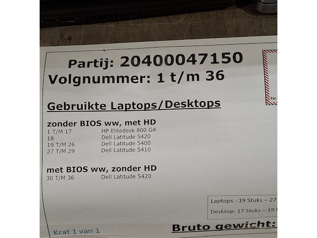 Ca. 19x laptop, dell, o.a. latitude 5420 - afbeelding 14 van  21