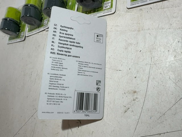 Ca. 19x slangstuk snelkoppeling, rehau, 19 mm (3/4"), wit - afbeelding 4 van  4