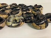 Ca. 19x wilde septarie geodes (handsteen) - afbeelding 3 van  5