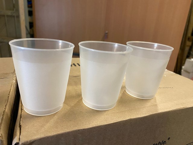 Ca. 2000x frost-flex bekers, transparant - afbeelding 2 van  4