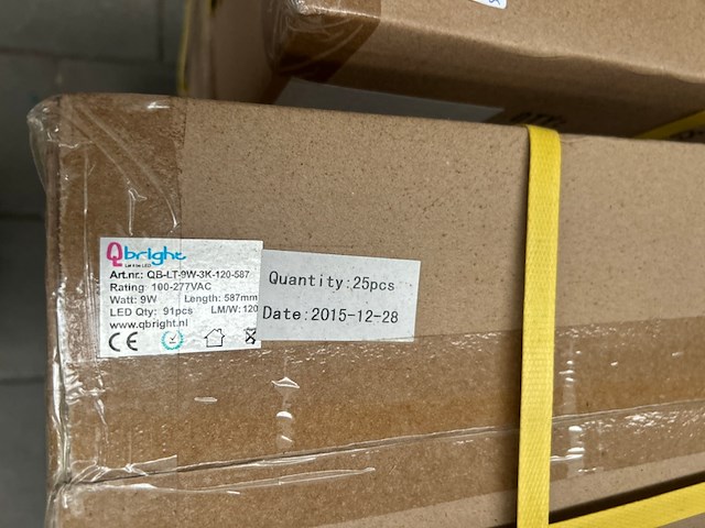 Ca. 200x led tube 9w 3000k 587 mm, qbright, qb-lt-9w-3k-120-587 - afbeelding 4 van  4