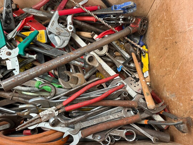 Ca. 200x metalen gereedschapskist met partij handgereedschap - afbeelding 4 van  10