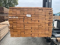 Ca. 204x guyana teak planken fijnbezaagd, 31x80mm, lengte 91/215cm, 17/245cm, 12/275cm, 84/305cm - afbeelding 3 van  3