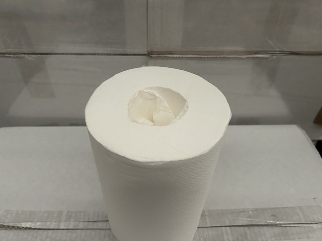 Ca. 204x handdoekrol mini coreless 100% cellulose 2 laags geperforeerd 20 cm 72 meter - afbeelding 3 van  4
