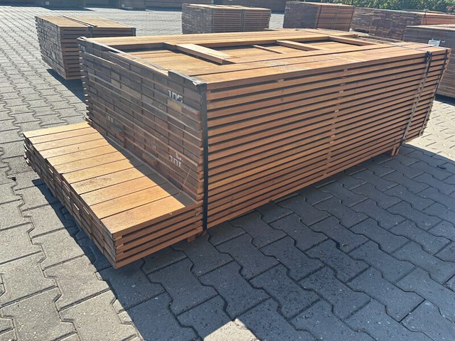 Ca. 205x guyana ipé planken geschaafd, 21x90mm, lengte 2/155cm, 148/185cm, 55/215cm - afbeelding 3 van  3