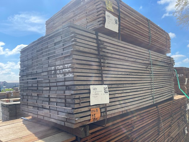 Ca. 207x guyana teak beschoeiingsplanken, 20x100mm, lengte 250cm - afbeelding 4 van  4