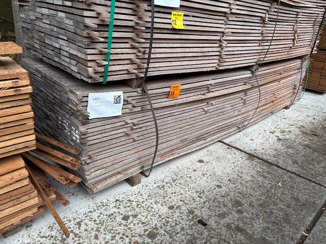 Ca. 207x guyana teak beschoeiingsplanken, 20x100mm, lengte 350cm - afbeelding 4 van  4