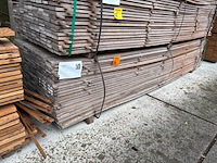 Ca. 207x guyana teak beschoeiingsplanken, 20x100mm, lengte 350cm - afbeelding 4 van  4