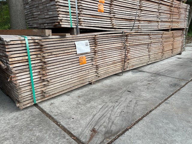 Ca. 207x guyana teak beschoeiingsplanken, 20x100mm, lengte 500cm - afbeelding 4 van  4