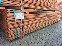 Ca. 207x guyana teak beschoeiingsplanken, 20x100mm, lengte 73/300cm, 111/350cm, 23/400cm - afbeelding 4 van  4