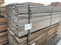Ca. 207x guyana teak beschoeiingsplanken, 22x100mm, lengte 250cm - afbeelding 4 van  4