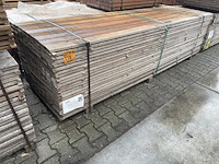Ca. 207x guyana teak beschoeiingsplanken, 22x100mm, lengte 300cm - afbeelding 4 van  4