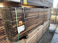 Ca. 207x guyana teak beschoeiingsplanken, 22x100mm, lengte 350cm - afbeelding 4 van  4