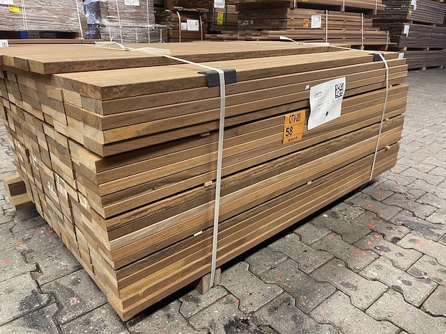 Ca. 207x ipé country grade planken geschaafd , 27x90mm, lengte 155cm - afbeelding 2 van  3