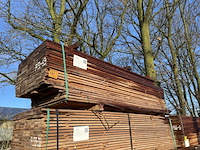 Ca. 208x guyana teak beschoeiingsplanken, 20x100mm, lengte 31/250cm, 176/300cm - afbeelding 4 van  4