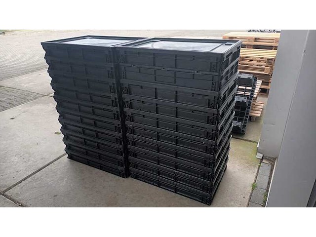Ca. 20x bak met deksel, esd, engels, transporter, zwart - afbeelding 1 van  4