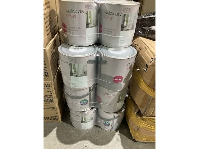 Ca. 20x blikken verf quick dry gloss, b&q, wit - afbeelding 4 van  4