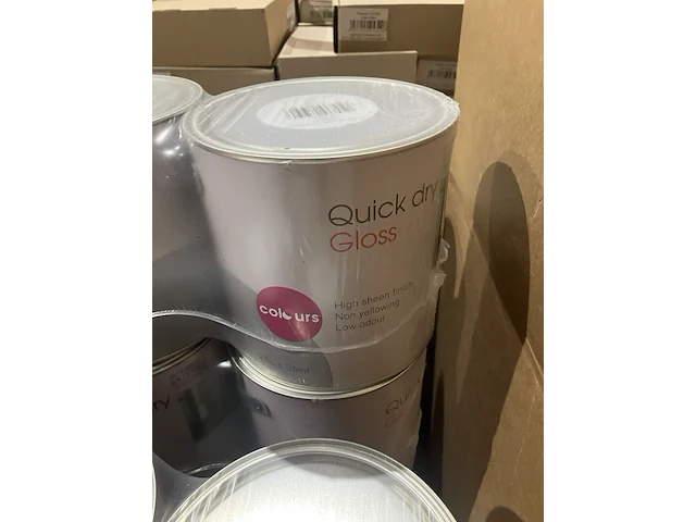 Ca. 20x blikken verf quick dry gloss, b&q, wit - afbeelding 1 van  4