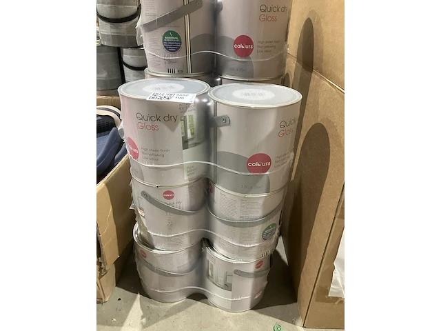 Ca. 20x blikken verf quick dry gloss, b&q, wit - afbeelding 4 van  4