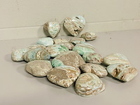 Ca. 20x blue caribbean calciet harten - afbeelding 1 van  4