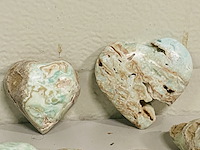 Ca. 20x blue caribbean calciet harten - afbeelding 2 van  4