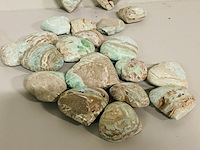 Ca. 20x blue caribbean calciet harten - afbeelding 3 van  4
