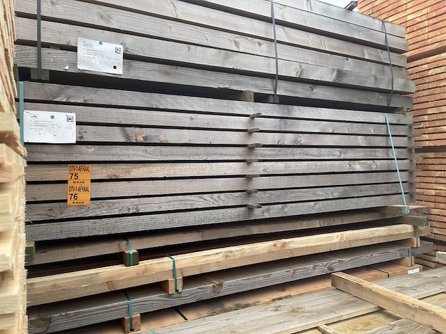 Ca. 20x douglas balken fijnbezaagd, 75x200mm, lengte 300cm - afbeelding 4 van  4