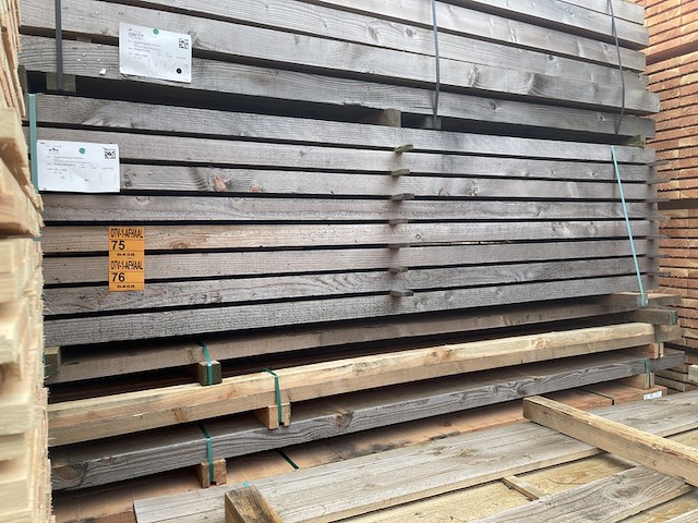 Ca. 20x douglas balken fijnbezaagd, 75x200mm, lengte 300cm - afbeelding 4 van  4