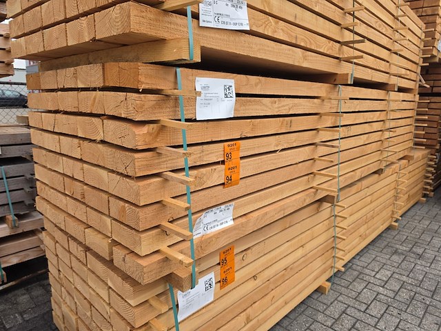 Ca. 20x douglas balken fijnbezaagd, 75x200mm, lengte 400cm - afbeelding 4 van  4