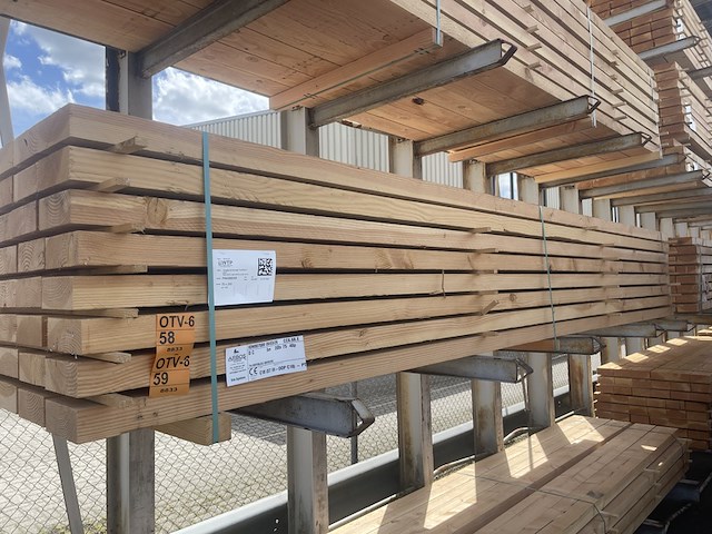 Ca. 20x douglas balken fijnbezaagd, 75x200mm, lengte 500cm - afbeelding 4 van  4