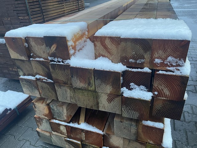 Ca. 20x douglas balken geschaafd, 140x140mm, lengte 300cm - afbeelding 3 van  3