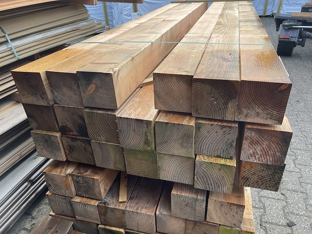 Ca. 20x douglas balken geschaafd, 140x140mm, lengte 300cm - afbeelding 3 van  3