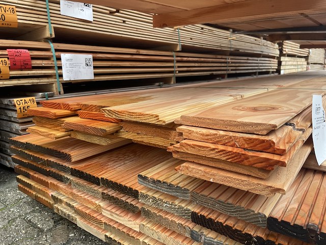 Ca. 20x douglas wisselsponning , 18x190mm, lengte 500cm - afbeelding 3 van  3