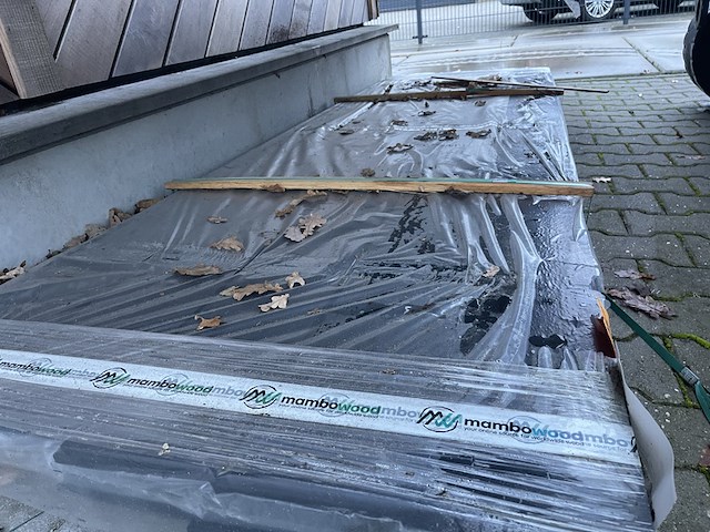 Ca. 20x douglas zweeds rabat zwart gecoat, 26x190mm, lengte 300cm - afbeelding 1 van  3