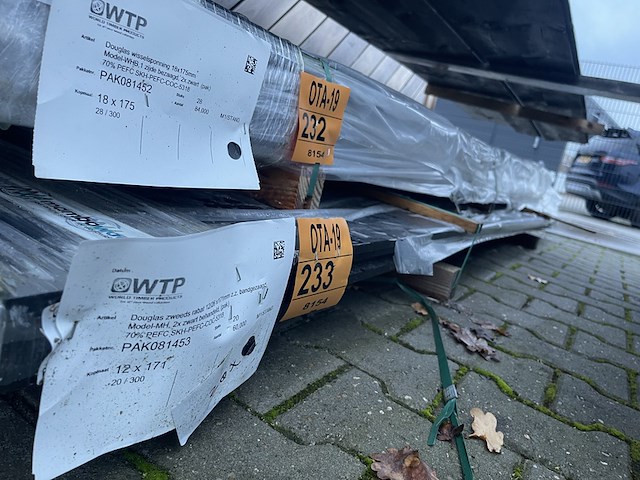 Ca. 20x douglas zweeds rabat zwart gecoat, 26x190mm, lengte 300cm - afbeelding 2 van  3