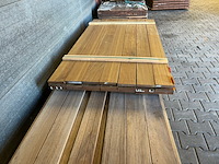 Ca. 20x guyana ipé planken geschaafd, 21x145mm, lengte 185cm - afbeelding 1 van  3