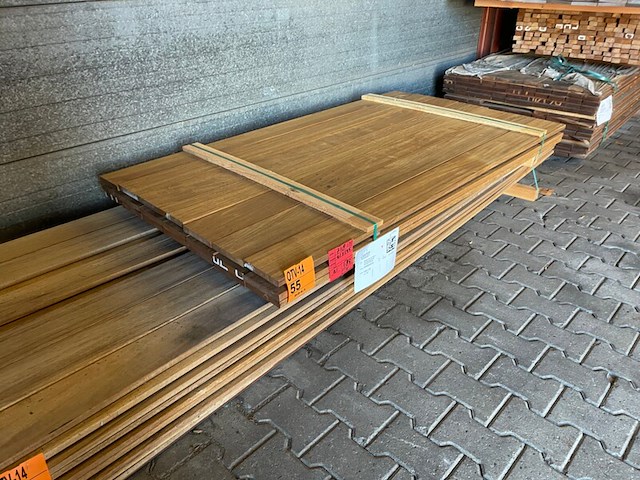 Ca. 20x guyana ipé planken geschaafd, 21x145mm, lengte 185cm - afbeelding 2 van  3