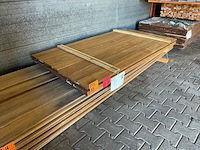 Ca. 20x guyana ipé planken geschaafd, 21x145mm, lengte 185cm - afbeelding 2 van  3