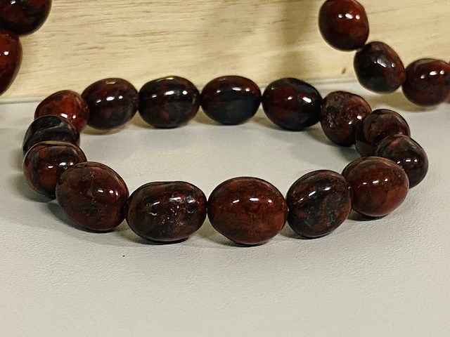 Ca. 20x jaspis breccie (dark) armbanden - afbeelding 3 van  4