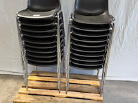 Ca. 20x kantinestoel berico plast, helene 1004/a, zwart - afbeelding 1 van  6